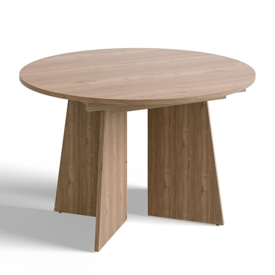 Okrągły stół rozkładany MOCHA 120 - 160 cm do jadalni