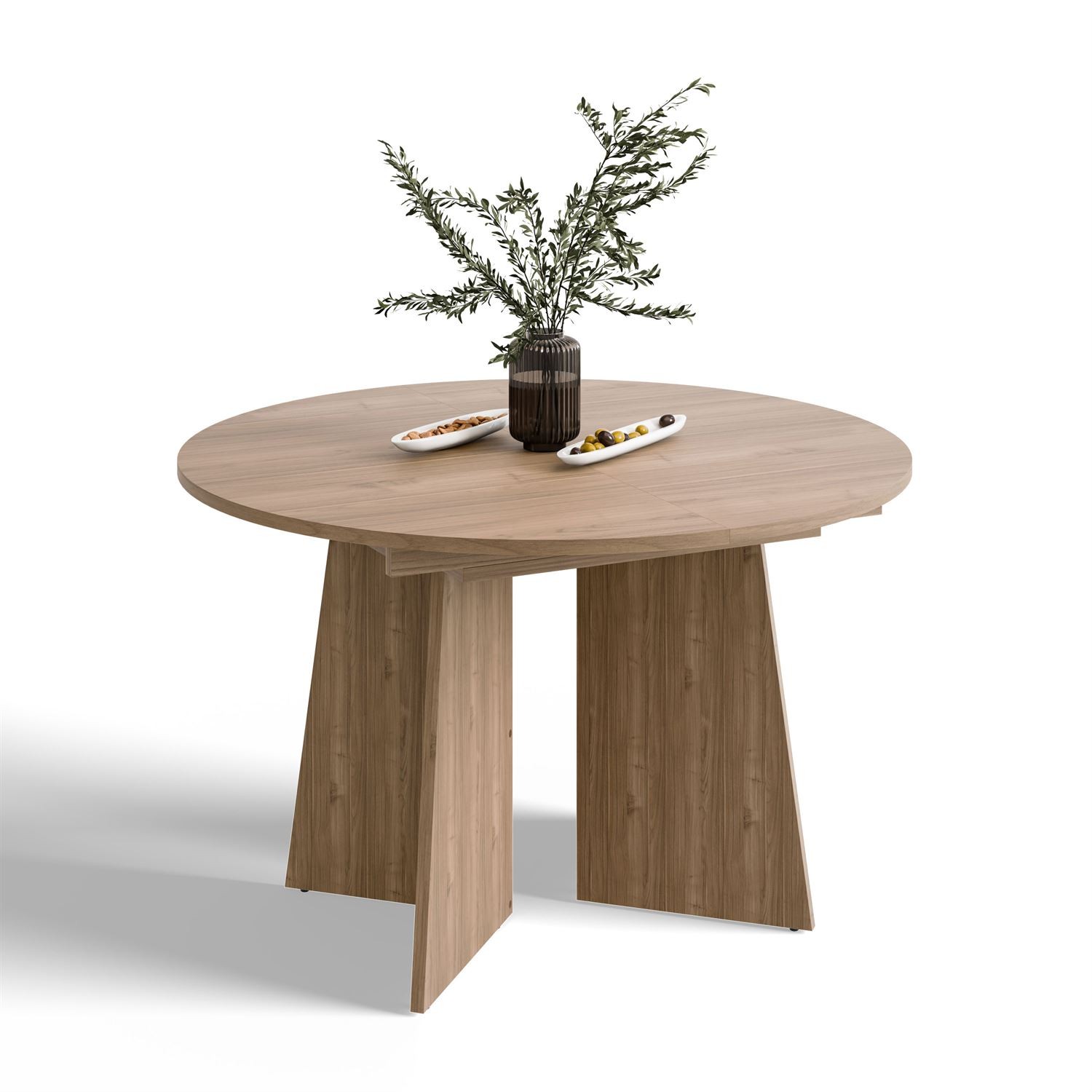 Okrągły stół rozkładany MOCHA 120 - 160 cm do jadalni