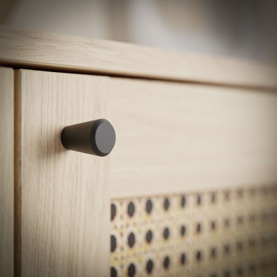 Komoda trzydrzwiowa VIENNA 3D z plecionką wiedeńską dąb puccini Komoda trzydrzwiowa VIENNA 3D z plecionką wiedeńską dąb puccini