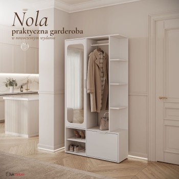 Garderoba NOLA z lustrem i szafką na buty