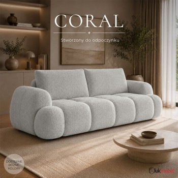 Sofa CORAL z funkcją spania i pojemnikiem na pościel
