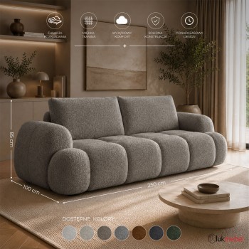 Sofa CORAL z funkcją spania i pojemnikiem na pościel