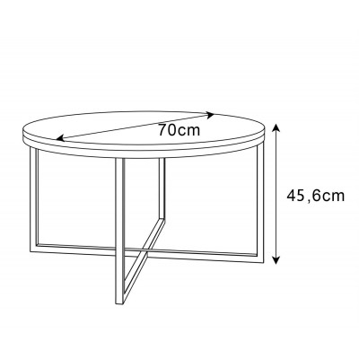 Okrągły stolik kawowy CIRI-X wysoki połysk Okrągły stolik kawowy CIRI-X wysoki połysk