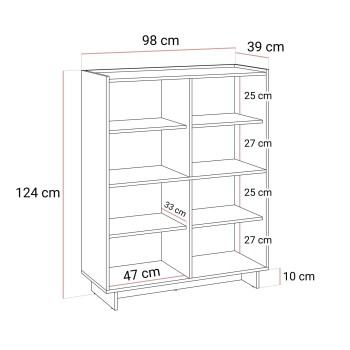 Komoda YUKI 97 cm dąb karmelowy 4D w stylu japandi