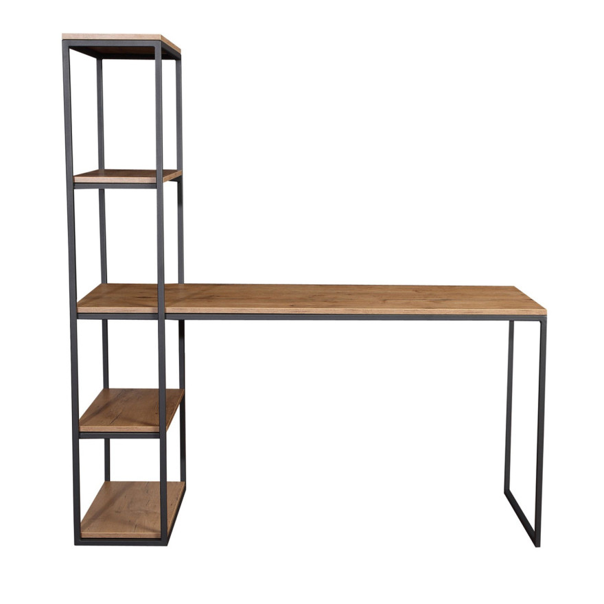 Loftowe biurko ARTE z półkami