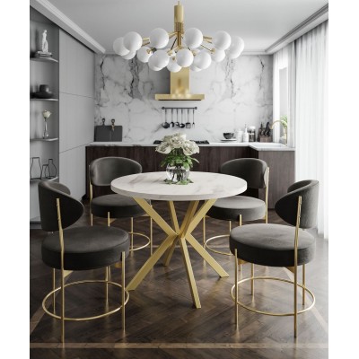 Stół okrągły EVERTON GOLD rozkładany Stół okrągły EVERTON GOLD rozkładany