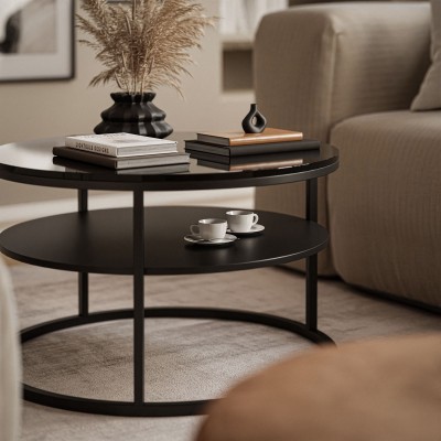 Okrągły stolik kawowy CIRI-X wysoki połysk Okrągły stolik kawowy CIRI-X wysoki połysk