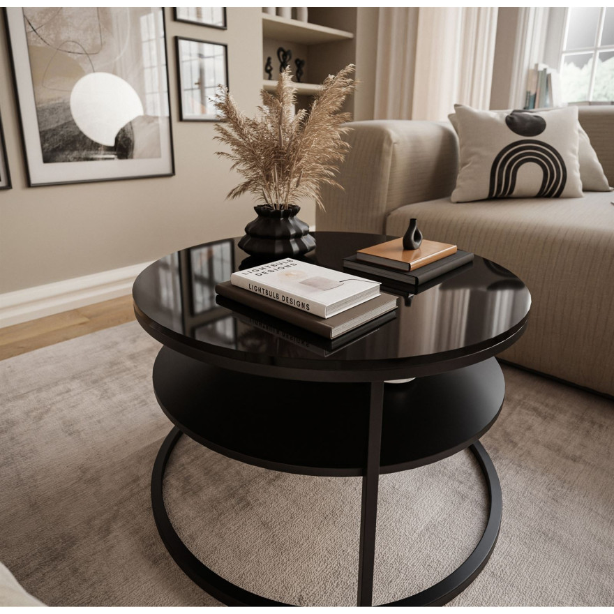 Okrągły stolik kawowy CIRI-X wysoki połysk Okrągły stolik kawowy CIRI-X wysoki połysk