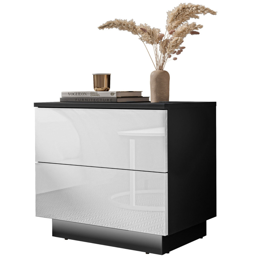 Szafka nocna LINA PUSHOPEN wysoki połysk LED Szafka nocna LINA PUSHOPEN wysoki połysk LED