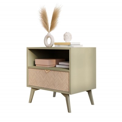 Stolik nocny ALOE jodełka scandi Stolik nocny ALOE jodełka scandi