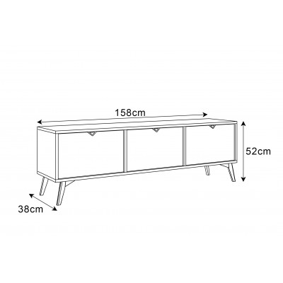 Szafka RTV ALOE jodełka scandi