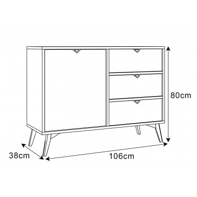 Komoda ALOE KSZD106 z szufladami
