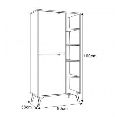 Regał ALOE RG80 jodełka scandi