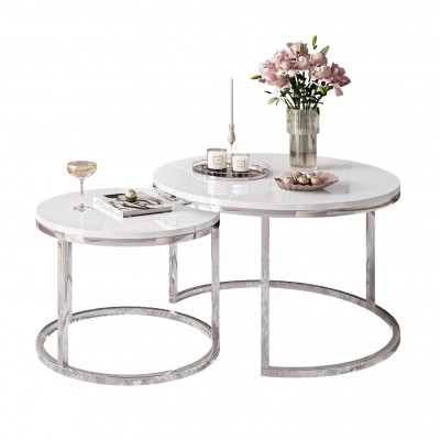 Ława CIRI chrom / czarny połysk