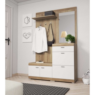 Garderoba ELLA z lustrem dąb riviera