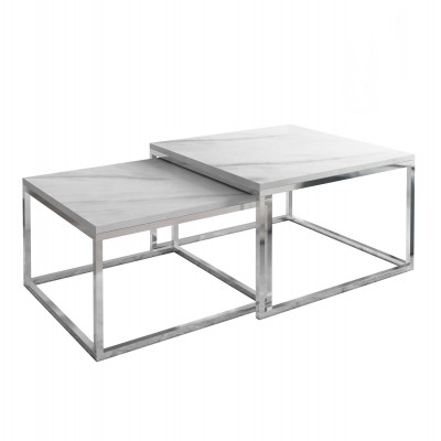 Stolik kawowy ława YOSHI 2w1 LEVANTO stelaż chromowany