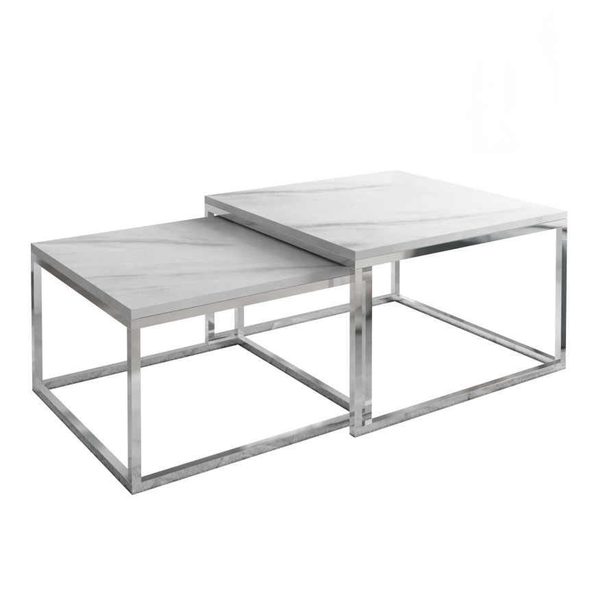 Stolik kawowy ława YOSHI 2w1 LEVANTO stelaż chromowany