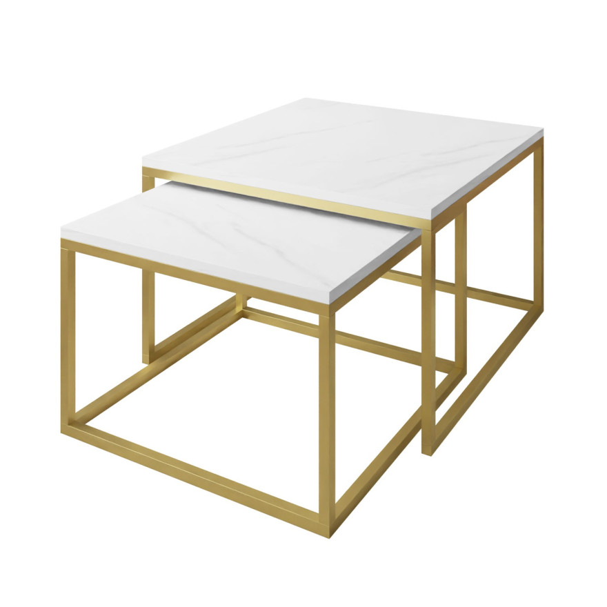 Ława 2w1 YOSHI LEVANTO stolik kawowy złoty mat