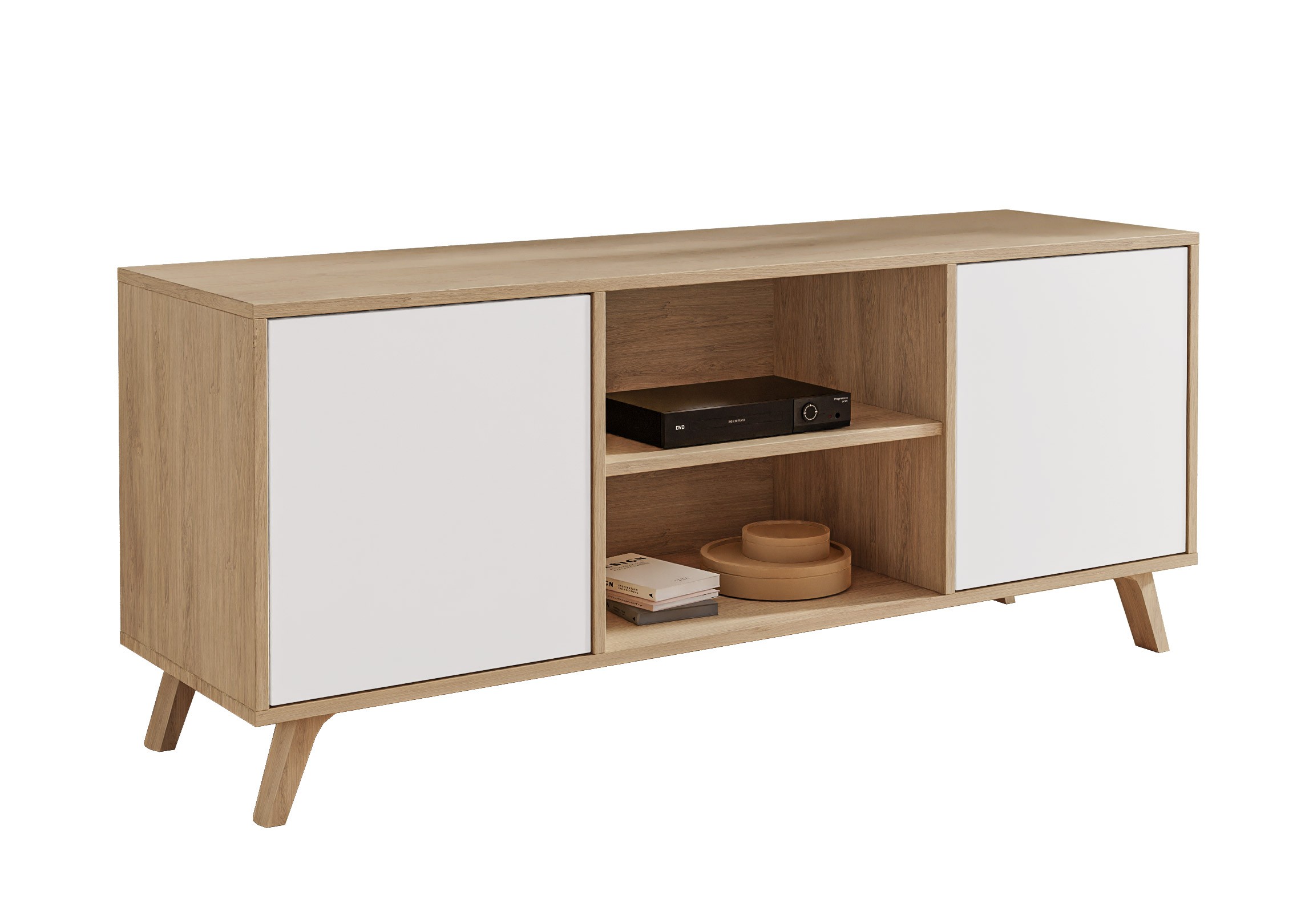 Szafka RTV WINDY II dąb puccini biały