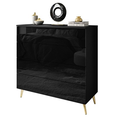 Komoda AURA z szufladami złote nóżki