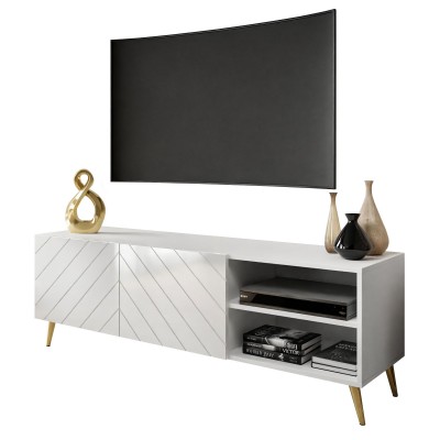 Szafka RTV VIRGINIA biały połysk