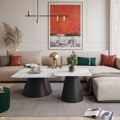 Ława 2w1 CASTELLE biały połysk