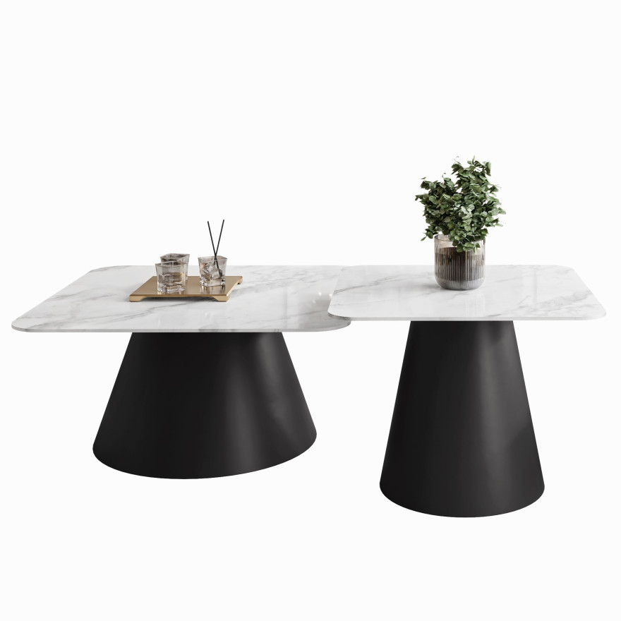 Ława 2w1 CASTELLE biały połysk