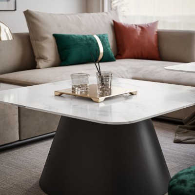 Ława 2w1 CASTELLE biały połysk