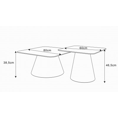 Ława 2w1 CASTELLE biały połysk