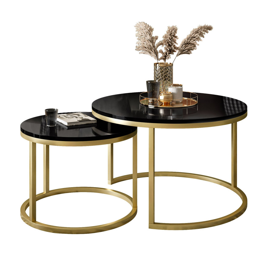 Ława CIRI złoty mat / biały połysk