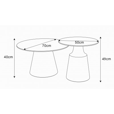 Okrągła ława 2w1 CHANTELLE