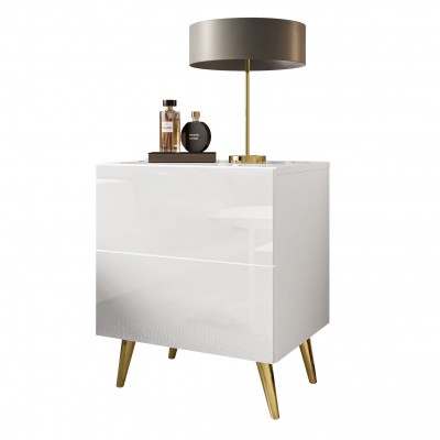 Stolik nocny AURA LUX PUSH OPEN na nóżkach