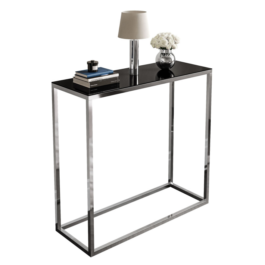 Konsola MODERN GLASS CHROM 80/100 cm