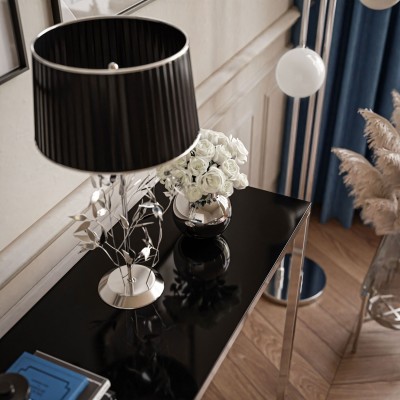 Konsola MODERN GLASS CHROM 80/100 cm