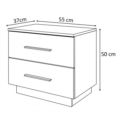 Szafka nocna LINA uchwyt chrom
