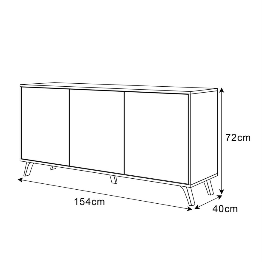 Komoda SANAYI III biały połysk