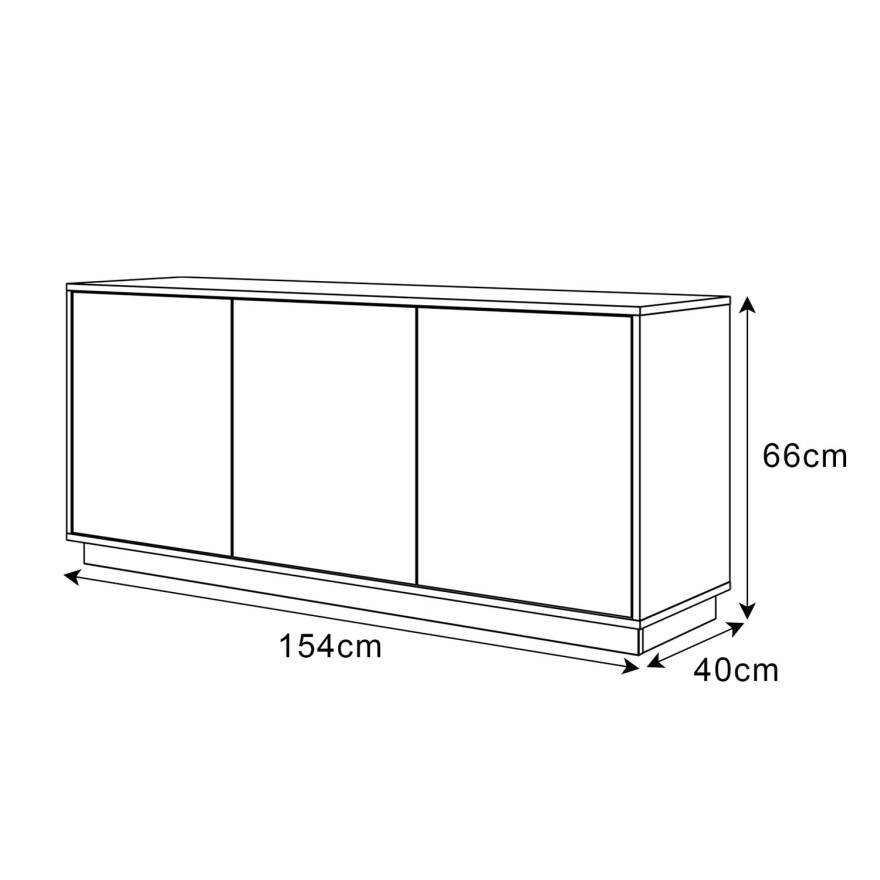 Komoda SANAYI IV na nóżkach biały połysk