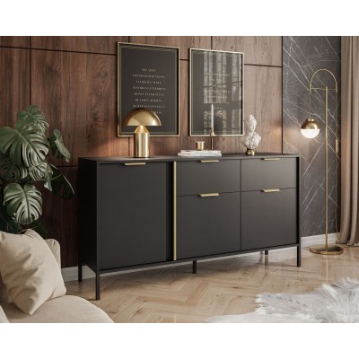 Komoda z szufladami LARETTO 153 cm 3D2S antracyt