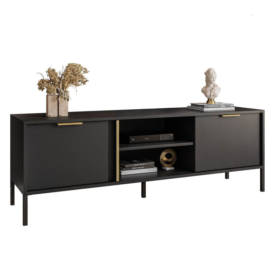 Szafka RTV LARETTO 153 cm antracyt Szafka RTV LARETTO 153 cm antracyt