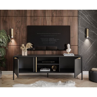 Szafka RTV LARETTO 153 cm antracyt Szafka RTV LARETTO 153 cm antracyt