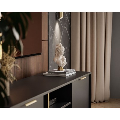 Szafka RTV LARETTO 153 cm antracyt Szafka RTV LARETTO 153 cm antracyt