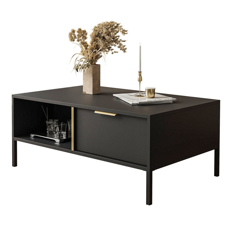 Stolik kawowy LARETTO z szufladą antracyt Stolik kawowy LARETTO z szufladą antracyt