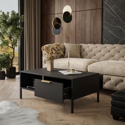 Stolik kawowy LARETTO z szufladą antracyt Stolik kawowy LARETTO z szufladą antracyt