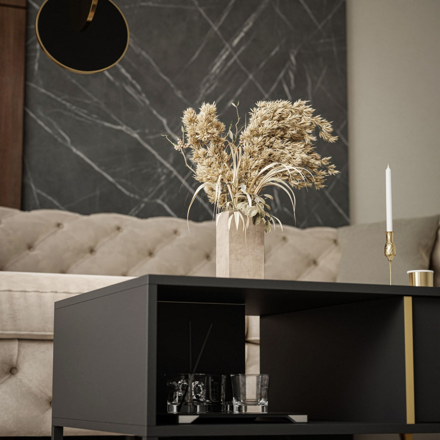 Stolik kawowy LARETTO z szufladą antracyt Stolik kawowy LARETTO z szufladą antracyt