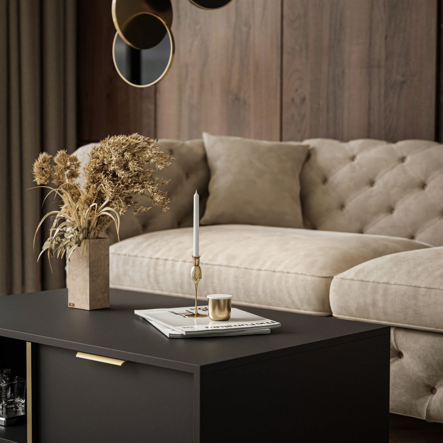 Stolik kawowy LARETTO z szufladą antracyt Stolik kawowy LARETTO z szufladą antracyt