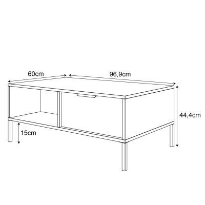 Stolik kawowy LARETTO z szufladą antracyt Stolik kawowy LARETTO z szufladą antracyt