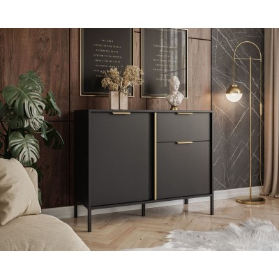 Komoda LARETTO 103 cm 2D1S antracyt Komoda LARETTO 103 cm 2D1S antracyt