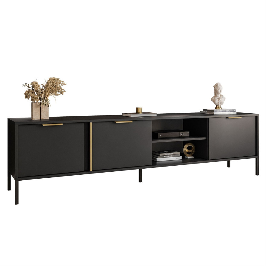 Szafka RTV LARETTO II 203 cm antracyt