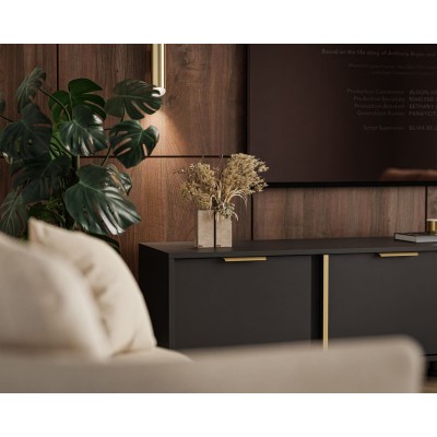 Szafka RTV LARETTO II 203 cm antracyt