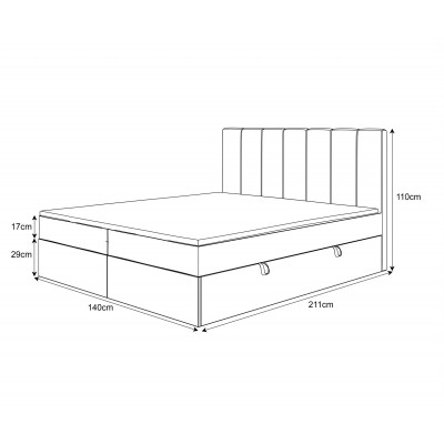 Łóżko kontynentalne NADINE